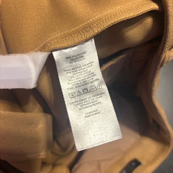 Ann Taylor Loft Women High Waist Skinny Pants Size 10 Beige Faux Suede - Picture 7 of 7